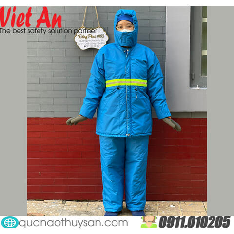 Quần Áo Kho Lạnh Âm 30 Độ Xanh Coban Có Phản Quang KLVA47